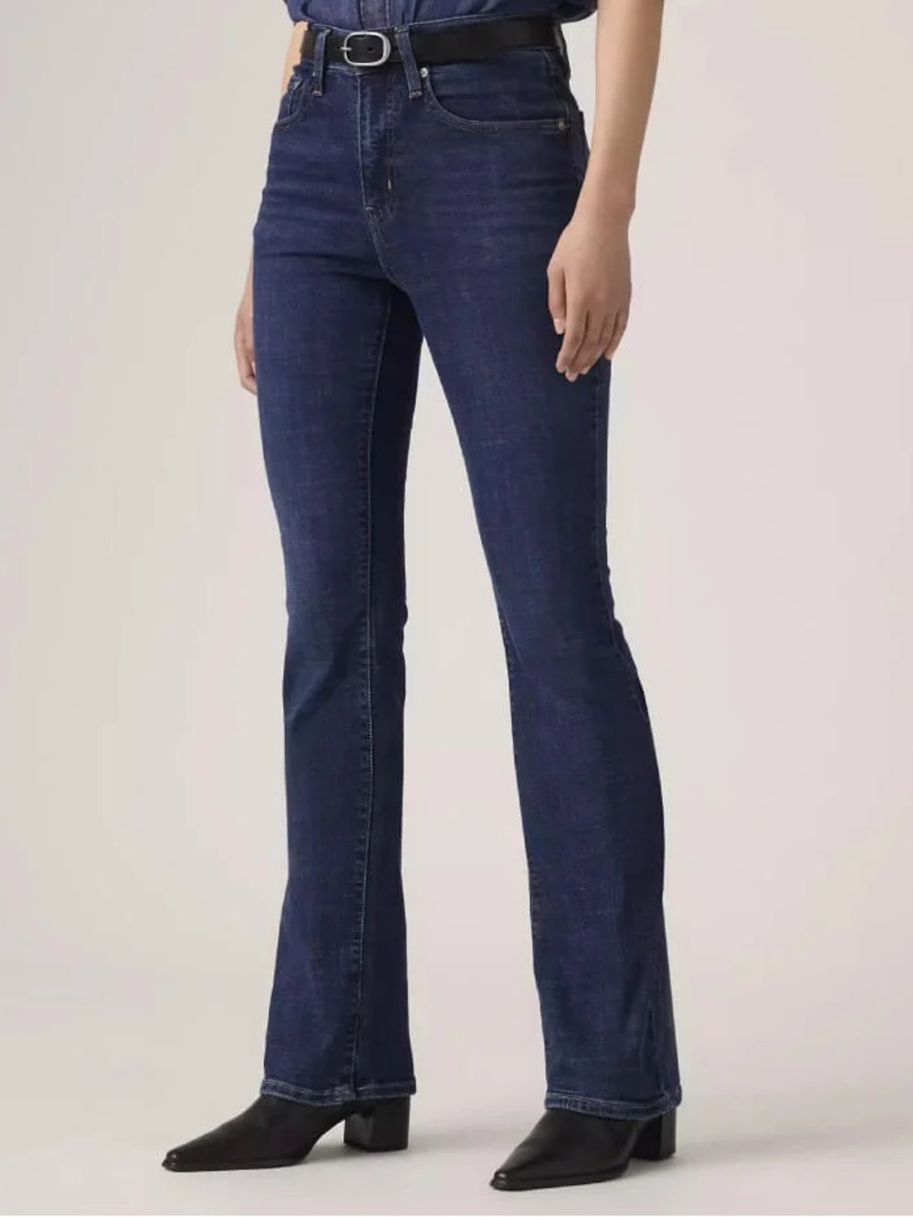 Levi Dark Wash Flare Jeans - Classic Mid Rise